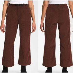 The North Face Corduroy Wide Leg Easy Pants Dark Oak Brown NWT